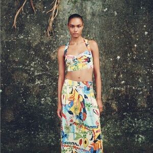 ZARA Colorful Floral Top